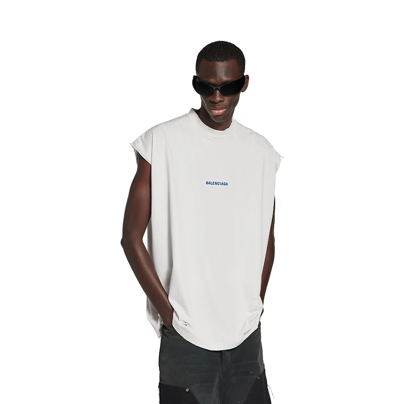 balenciaga back sleeveless t-shirt