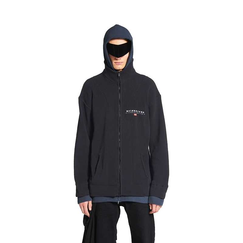 hybrid zip-up cardigan
