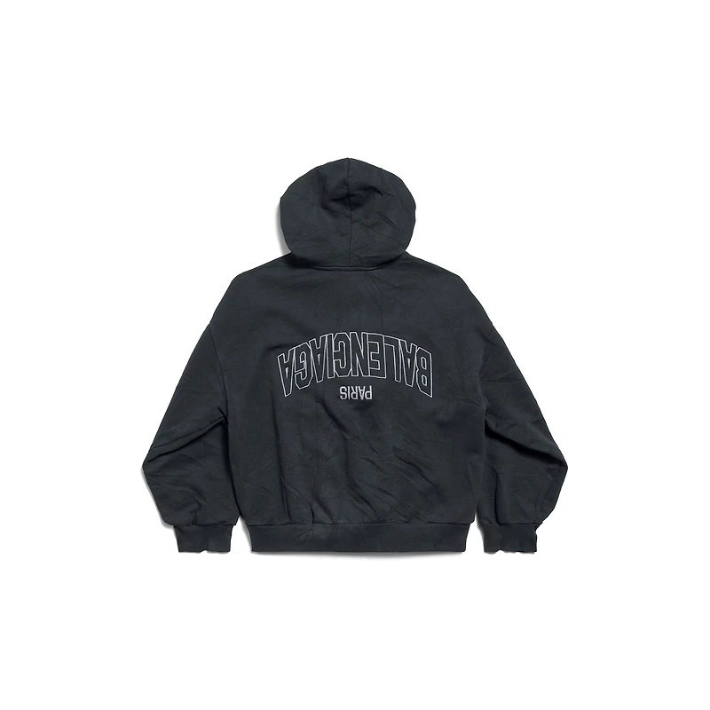 flipped uni zip-up hoodie regular fit