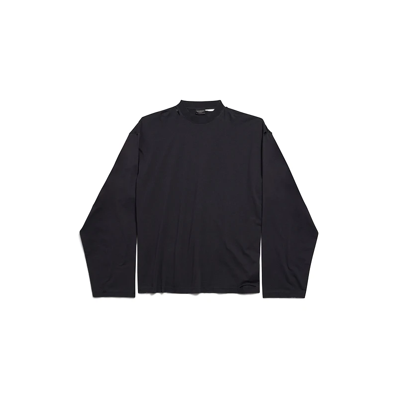 security tape oversized long sleeve t-shirt
