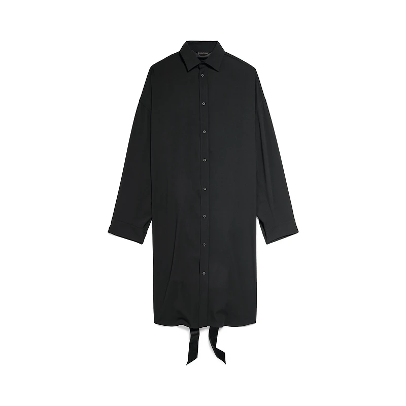 lace-up shirt dress