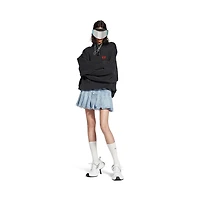 pleated mini skirt