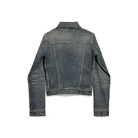 ruched denim jacket