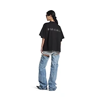 balenciaga back strass cropped t-shirt