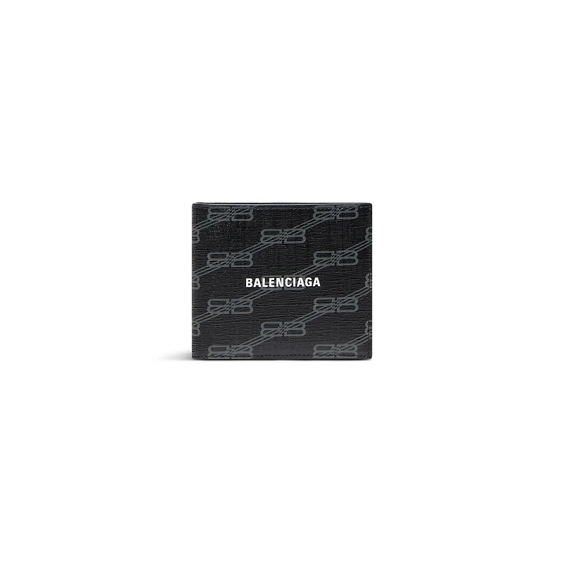 signature square folded wallet bb monogram coated canvas