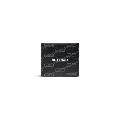 signature square folded wallet bb monogram coated canvas