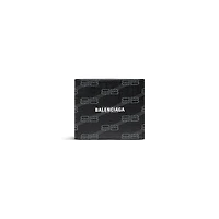 signature square folded wallet bb monogram coated canvas