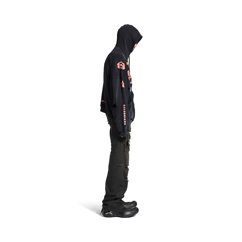 sponsor logos large zip-up hoodie
