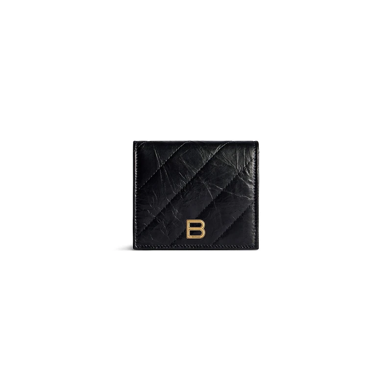 crush flap coin and card holder quilted