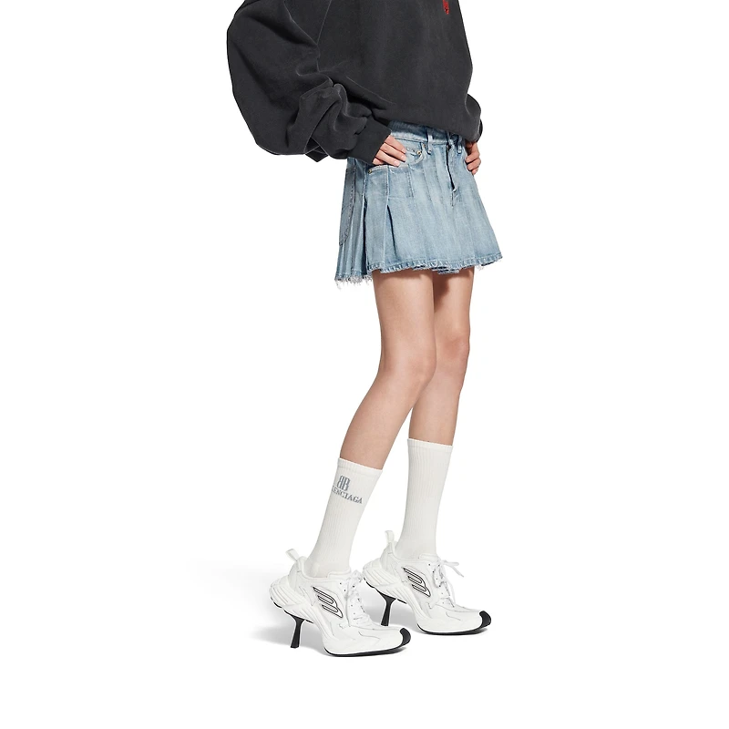 pleated mini skirt
