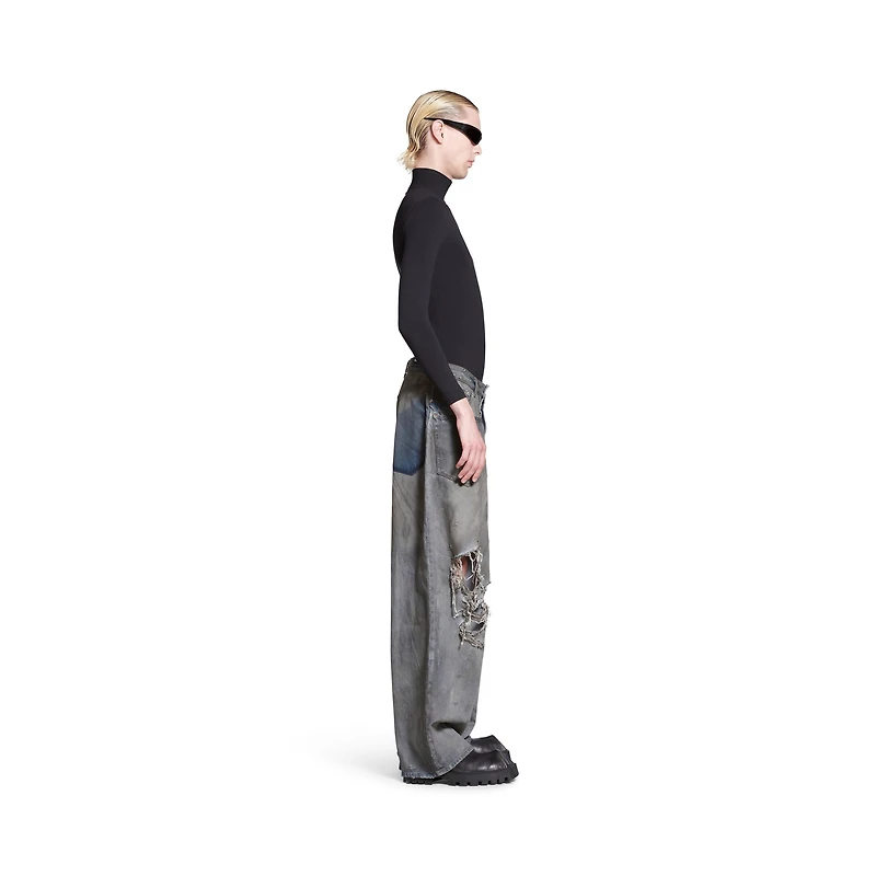 patched pockets baggy jeans