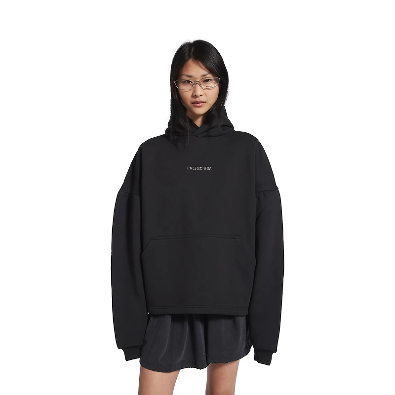 balenciaga back cropped hoodie