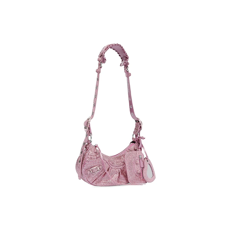 le cagole shoulder bag xs with rhinestones