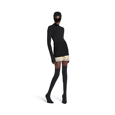 lingerie mini tailored skirt
