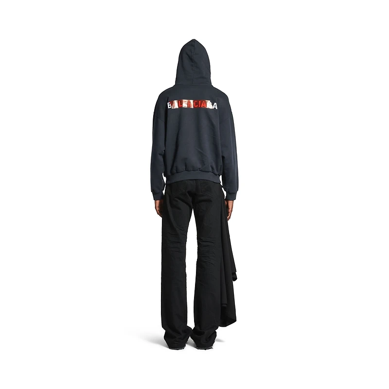taped balenciaga back hoodie medium fit