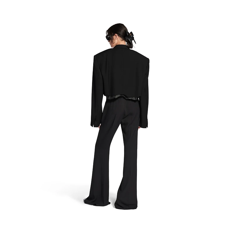 cut off single breasted jacket