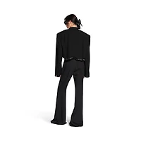 cut off single breasted jacket