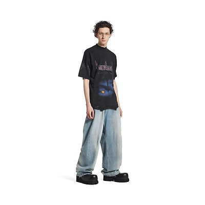 paris moon upside down t-shirt oversized