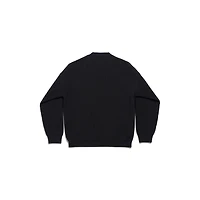 patch crewneck sweater