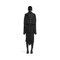 lace-up shirt dress