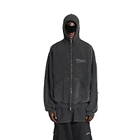 political campaign inside-out zip-up hoodie large fit