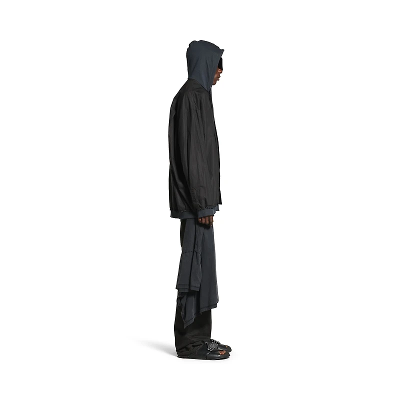 cut-up hooded shirt
