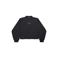 balenciaga back strass cropped long sleeve t-shirt