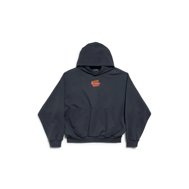 taped balenciaga back hoodie medium fit