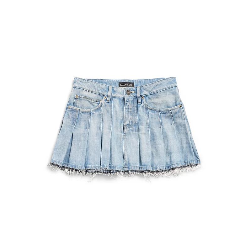 pleated mini skirt