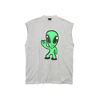 hi there + dripley sleeveless t-shirt