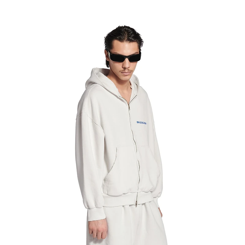balenciaga back zip-up hoodie regular fit