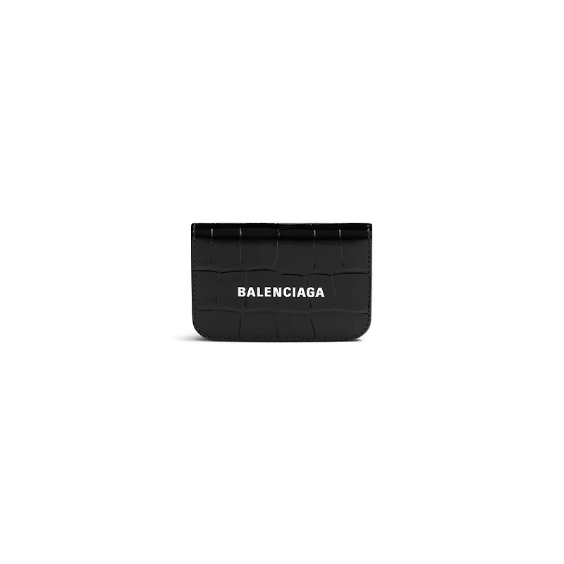 cash mini wallet crocodile embossed