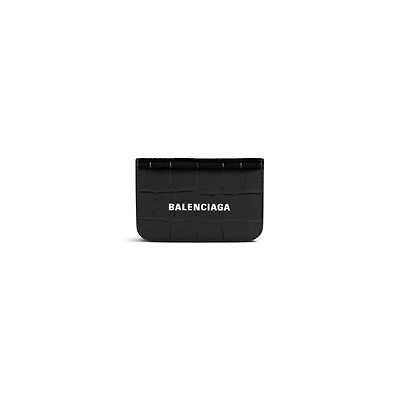 cash mini wallet crocodile embossed