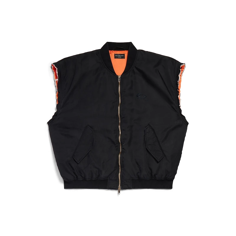 sleeveless bomber