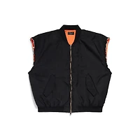 sleeveless bomber