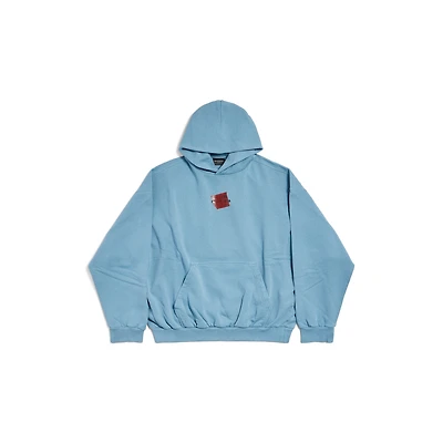 taped balenciaga back hoodie medium fit