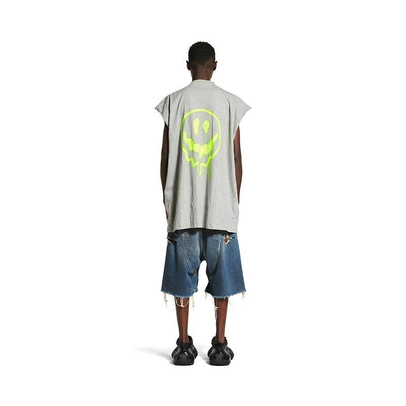 hi there + dripley sleeveless t-shirt