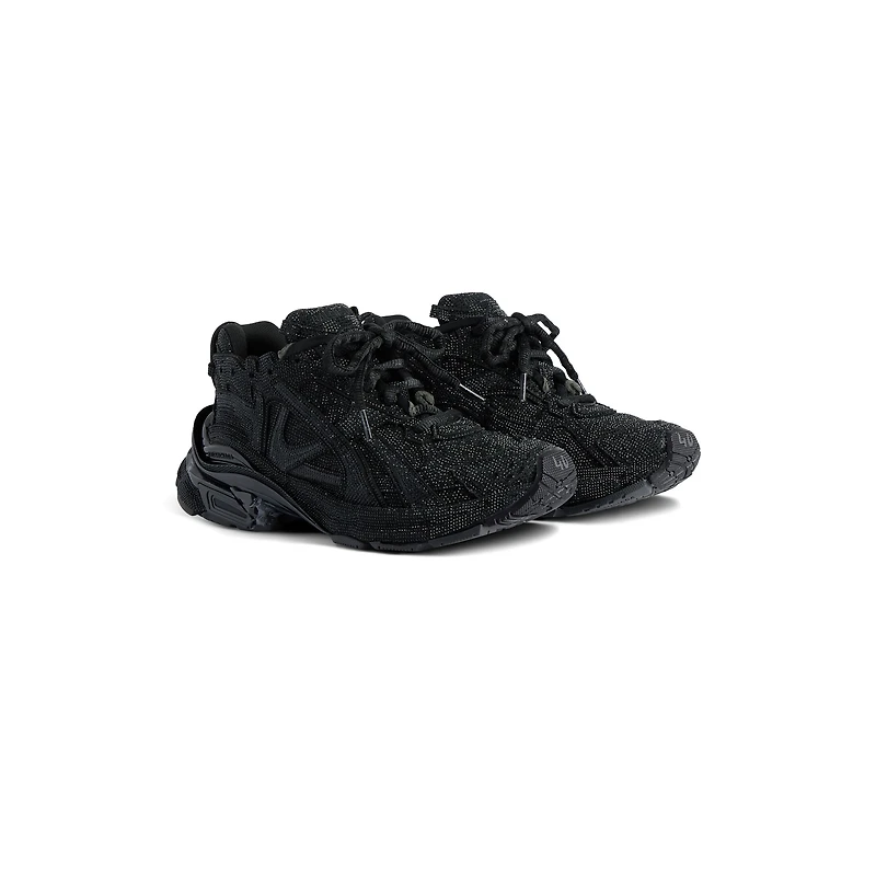 runner sneaker with rhinestones