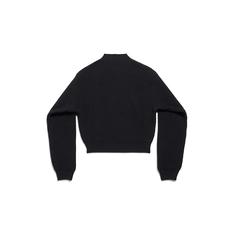 patch cropped sweater