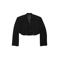 cut off single breasted jacket