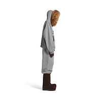 luxury script oversized zip-up hoodie