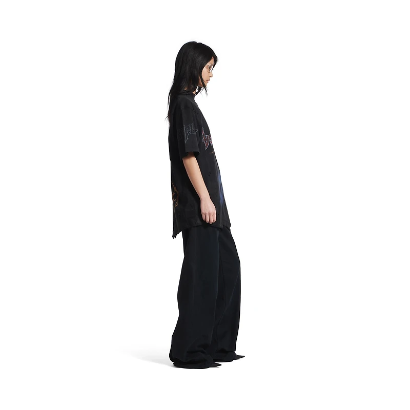 paris moon upside down t-shirt oversized