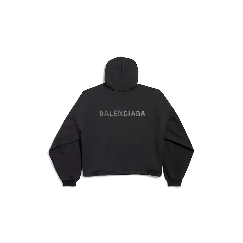 balenciaga back cropped hoodie