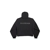 balenciaga back cropped hoodie