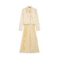 lace-up pleated dress