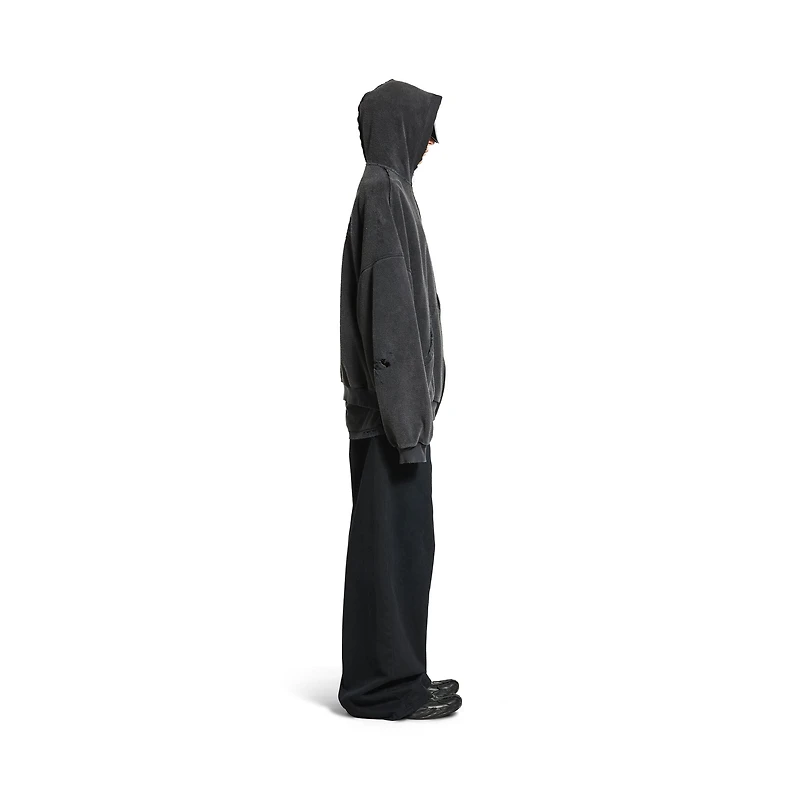 political campaign inside-out zip-up hoodie large fit