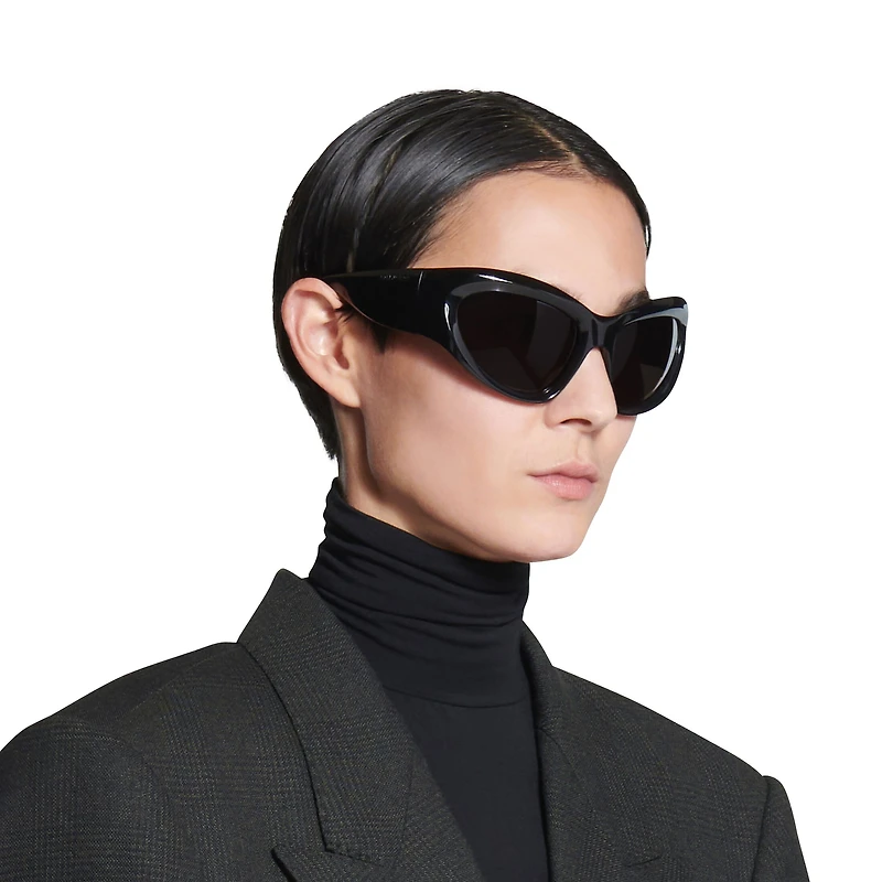 wrap d-frame sunglasses