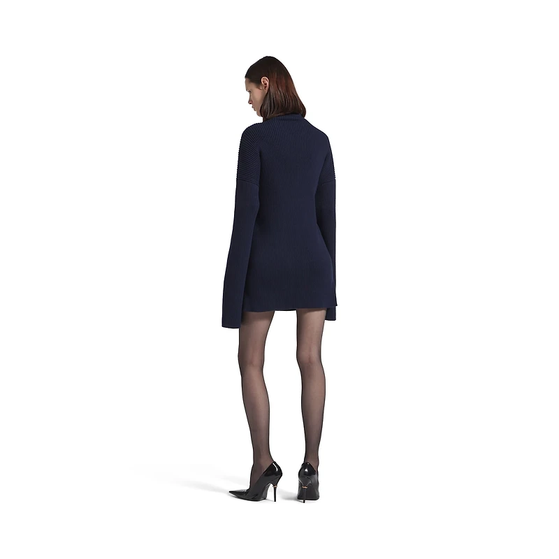 pinched mini dress