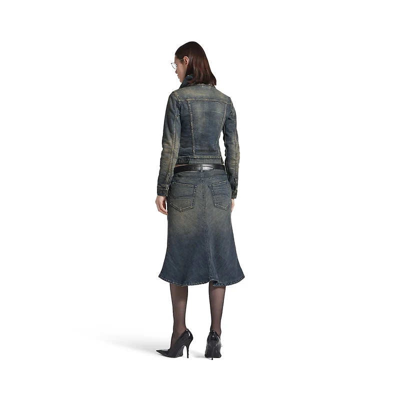 godet midi skirt