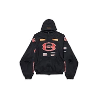 sponsor logos large zip-up hoodie